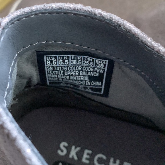 SKETCHERS Memory Foam Hidden Wedge Gray Ankle Booties Size 8.5 - Picture 6 of 14